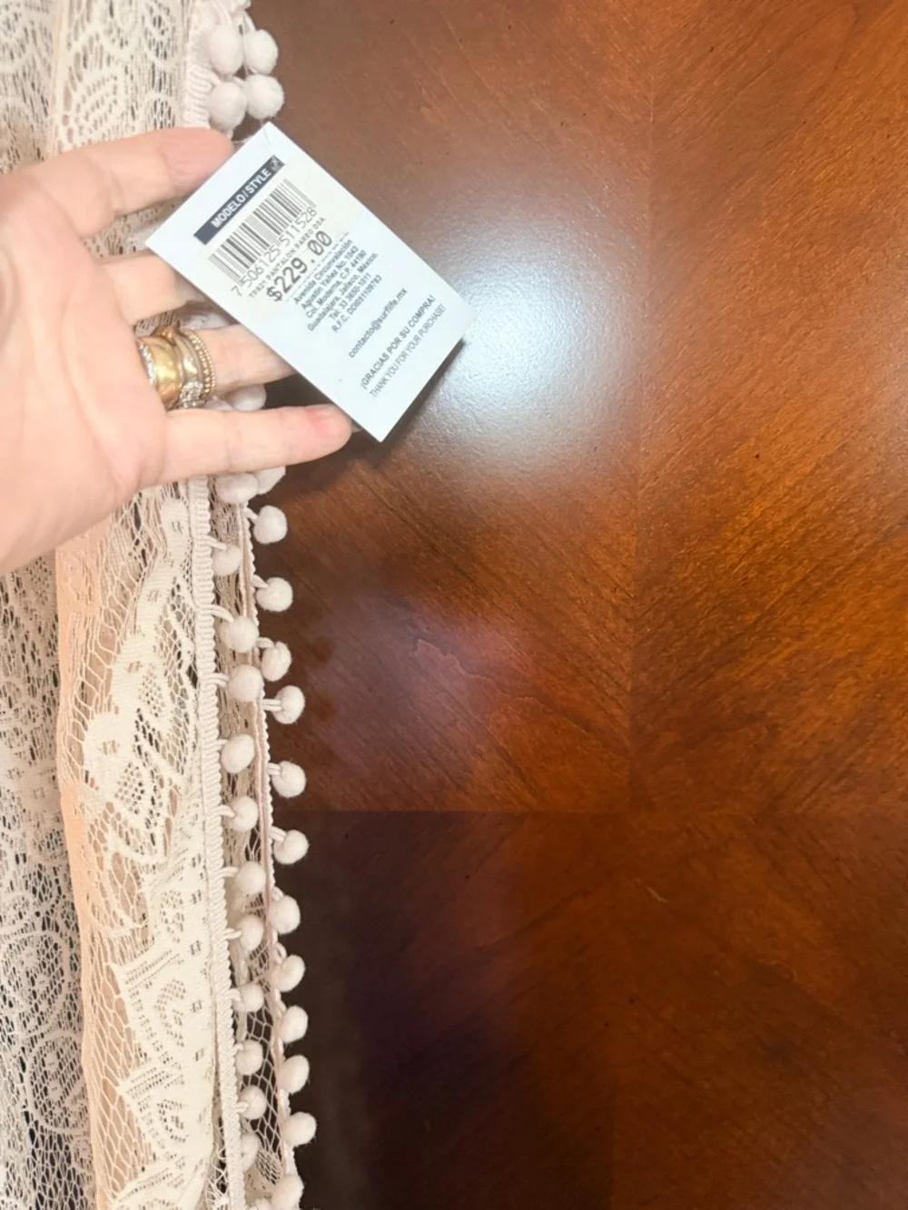 Surf Life NWT Lace Open-Leg  Pom-Pom Cover-Up  ivory size M (CK measurements)